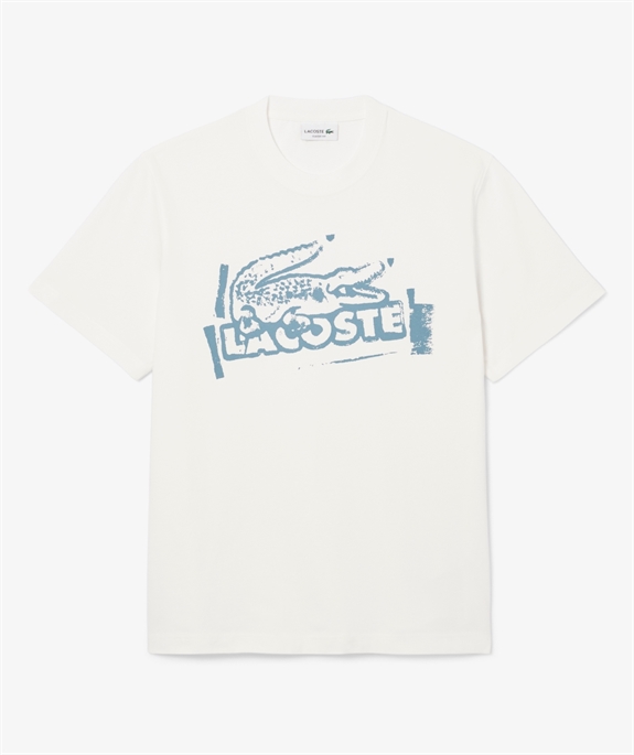 Lacoste Print T-shirt - CPI Flour/Limestone	