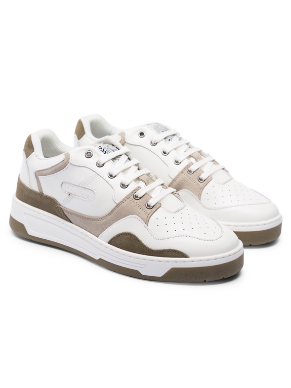 Les Deux Will Basketball Sneaker - Vintage White/Olive Night