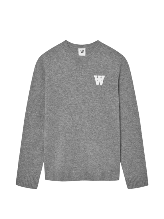 WOODWOOD Tay L Striktrøje - Light Melange Grey