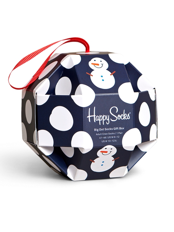 Happy Socks 1-Pack Big Dot Snowman Gift Box - XBDS01-6500