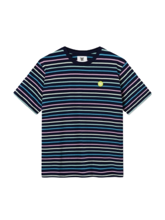 WOOD WOOD Ace Stripe T-shirt - Navy Stripes