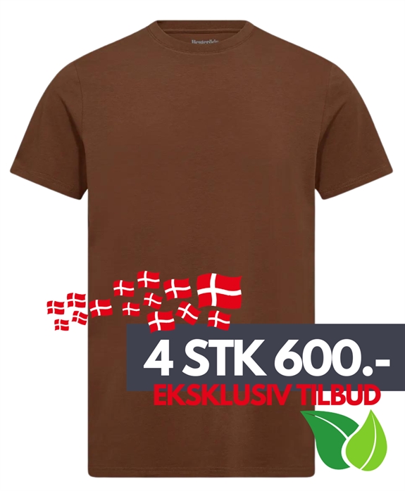 Resteröds Bambus r-neck t-shirt - Brown