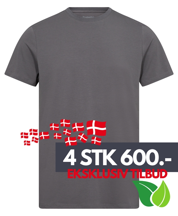 Resteröds Bambus r-neck t-shirt - Cement Grå