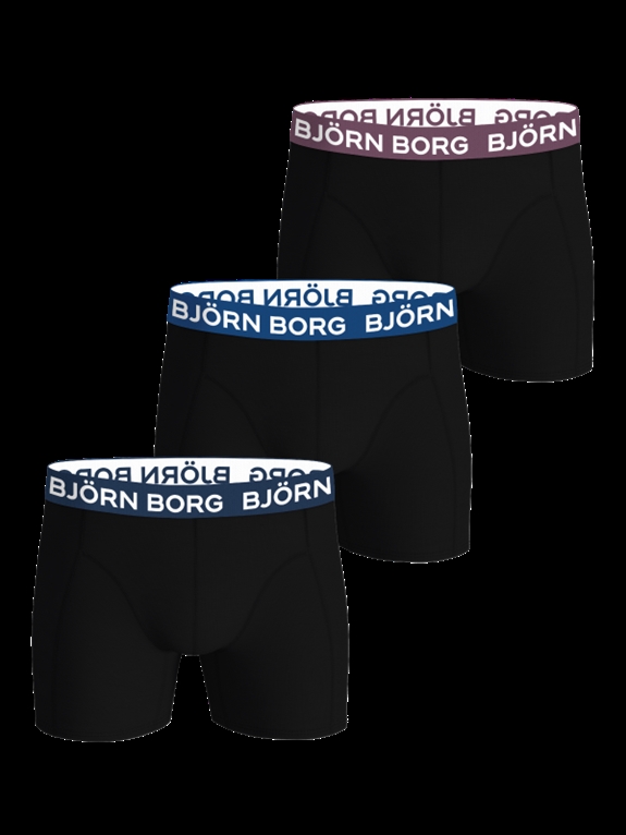 BJÖRN BORG Cotton Stretch Boxer 3-Pack - MP002 Black 