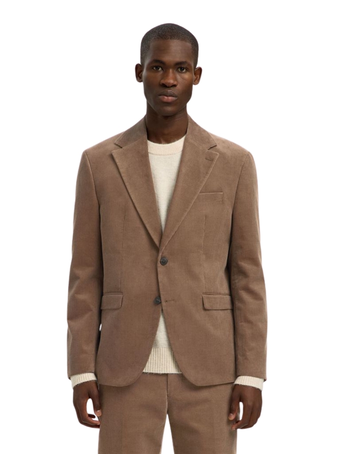 Selected Reg Duca Corduroy Blazer - Brownie