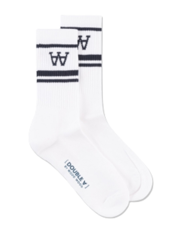 WOOD WOOD Con 2-pack socks - White/Navy