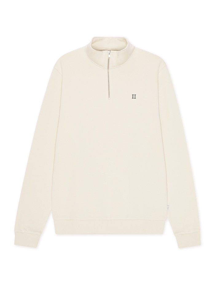 Les Deux Core Contrast Halfzip Sweatshirt - Ivory