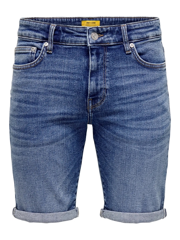 Only & Sons Ply DBD 8773 Tai Denim Shorts - Dark Blue Denim