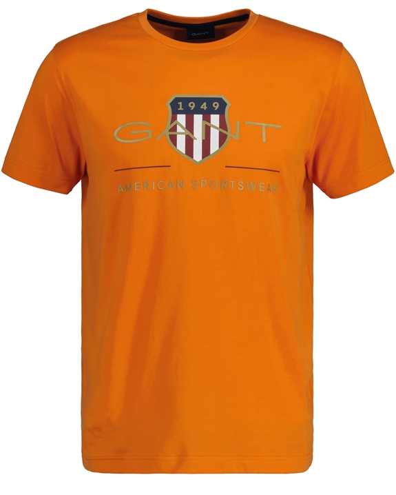 GANT Archive Shield SS T-shirt - Pumpkin Orange