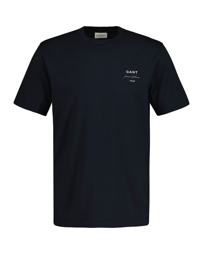 GANT Logo Script SS T-shirt - Black