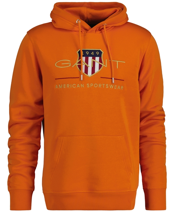 GANT Archive Shield Hoodie - Pumpkin Orange