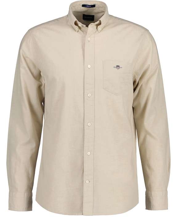 GANT Reg Cotton Linen Shirt - Dry Sand