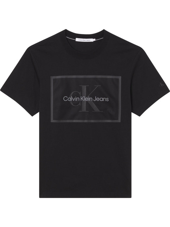 Calvin Klein Jeans Monologo Mesh Box t-shirt - Black