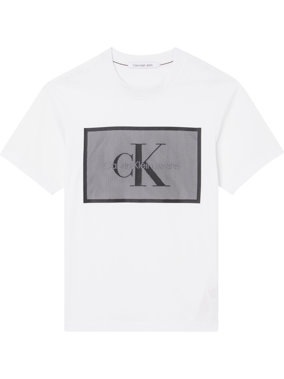 Calvin Klein Jeans Monologo Mesh Box t-shirt - White