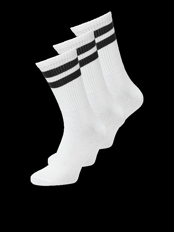 Jack & Jones Travis Tennis Sock 3 Pack - White