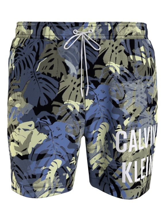 Calvin Klein Medium Drawstring swim shorts - Jungle Leaf Dreamy