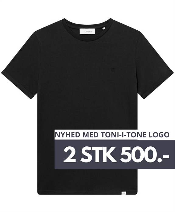 Les Deux Nørregaard Tonal T-shirt - Black