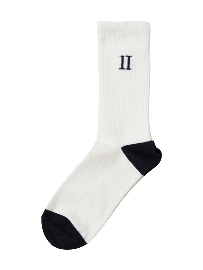 Print frygt Cruelty Les Deux William 2-PACK Socks - Off White/Navy