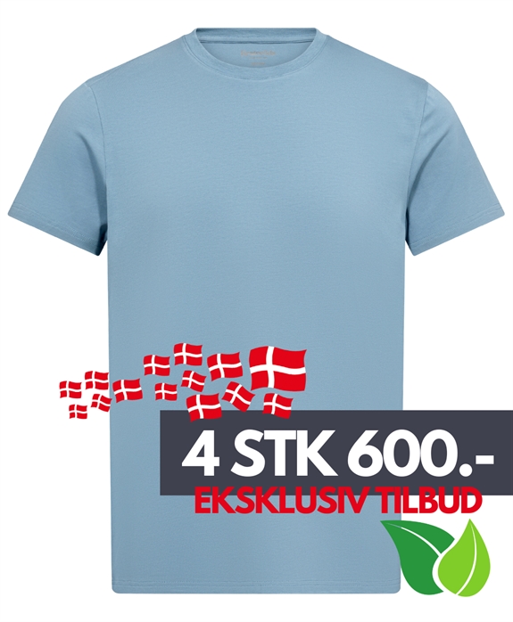 Resteröds Bambus r-neck t-shirt - Sky Blå