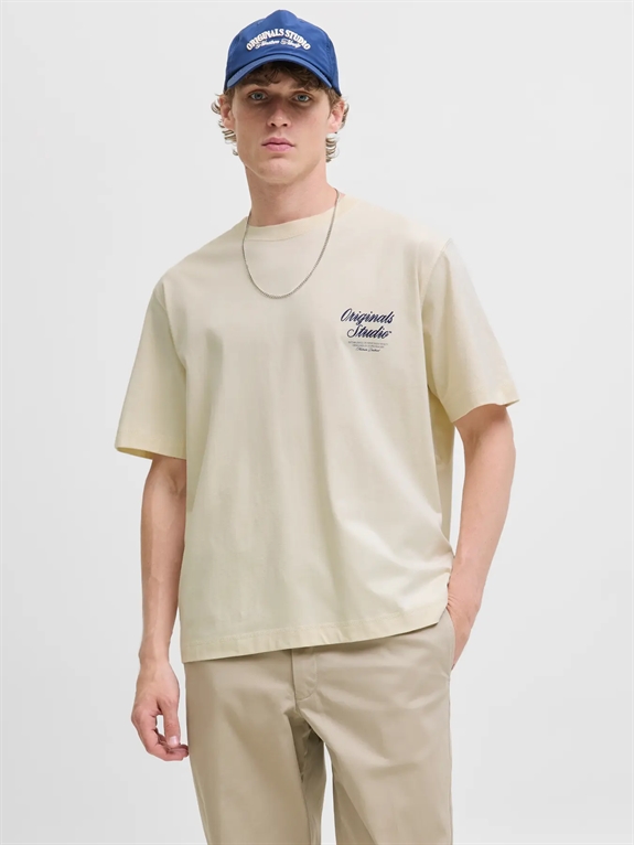 Jack & Jones Norrebro Typo Tee SS - Antique White