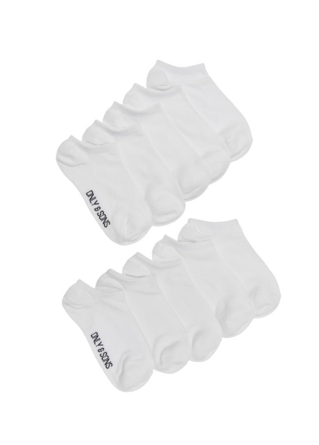 ONLY & SONS Finch Sneaker Sock 10-Pack - White