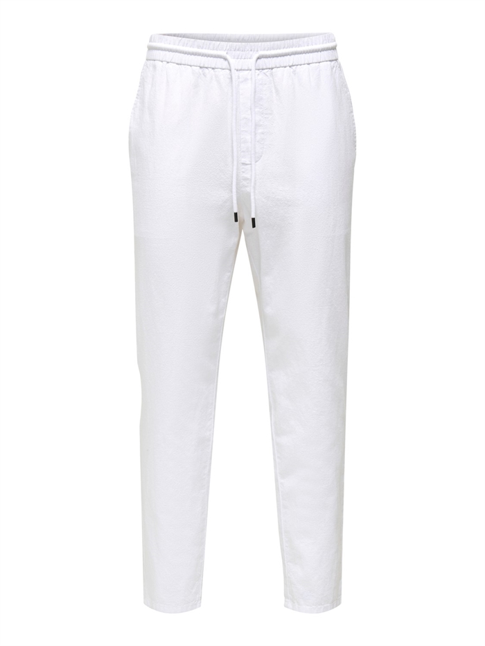 Only & Sons Linus linen pants - Bright White