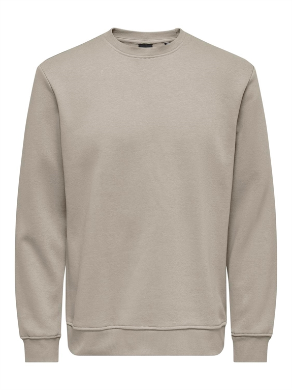 ONLY & SONS Connor Reg Crewneck Sweat - Silver Lining