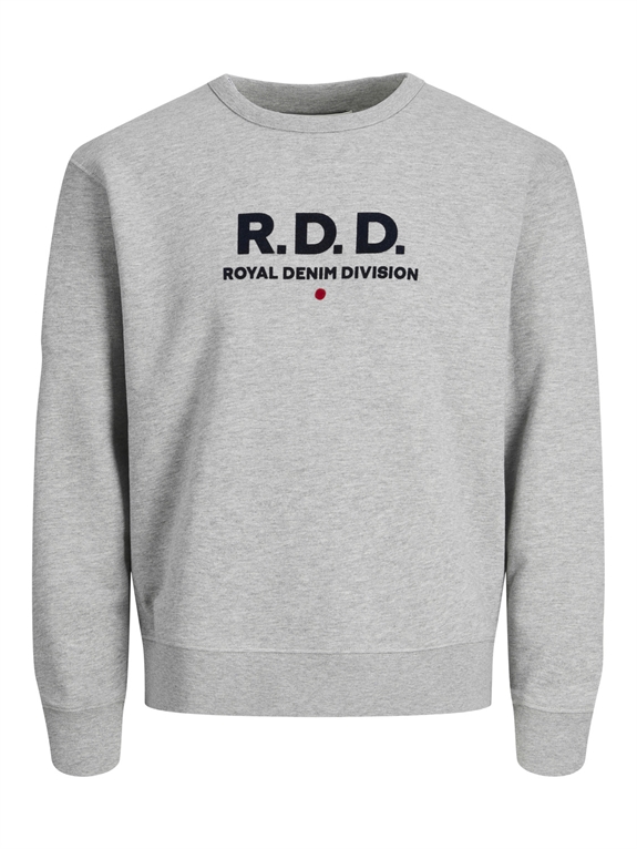 R.D.D Royal Denim Division Cole Sweat Crewneck - Light Grey Melange