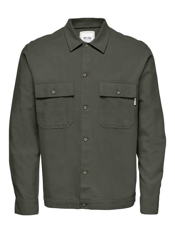 Only & Sons Kennet LS Overshirt - Kambaba