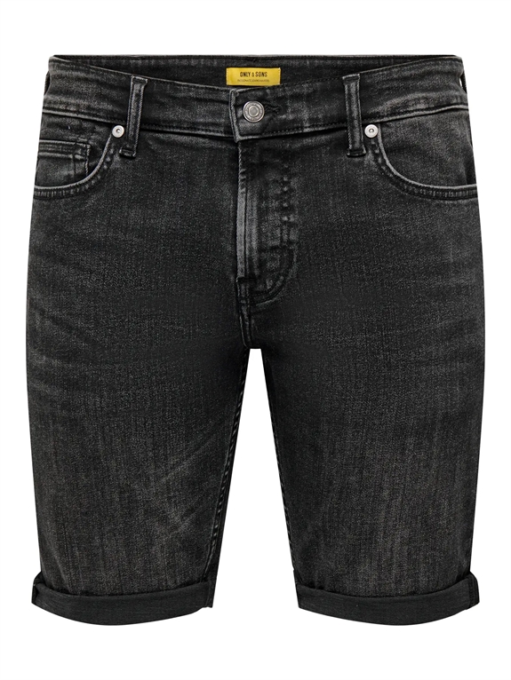 Only & Sons Ply WB 5192 Tai Denim Shorts - Washed Black