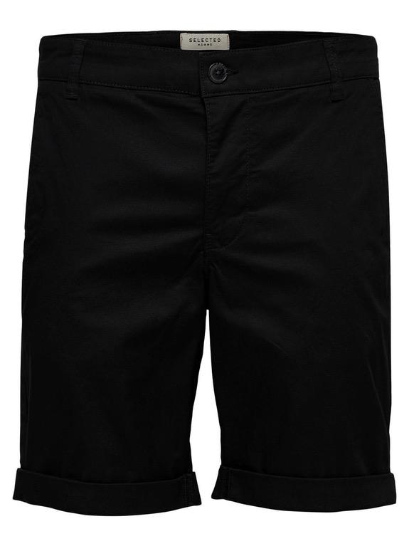 Selected Paris straight shorts - Black