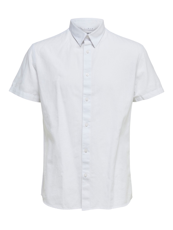 Selected Reg New Linen Shirt SS - White