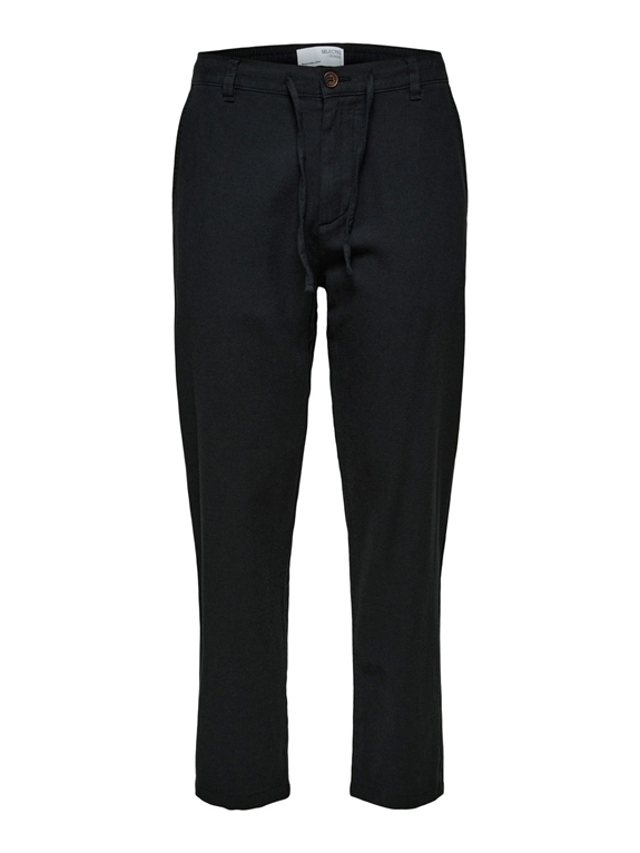 Selected Slimtape Brody Linen Pants - Black