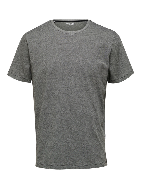 Selected Aspen Mini Stripe SS O-Neck t-shirt - Black/Light Grey