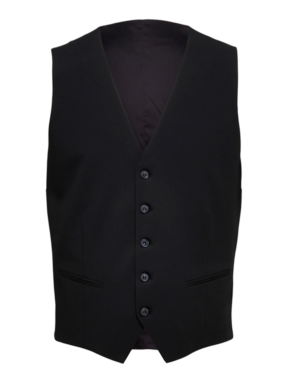 Selected Slim Liam Vest Flex - Black