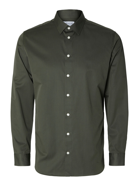 Selected Slim Ethan Shirt LS Classic - Forest Night