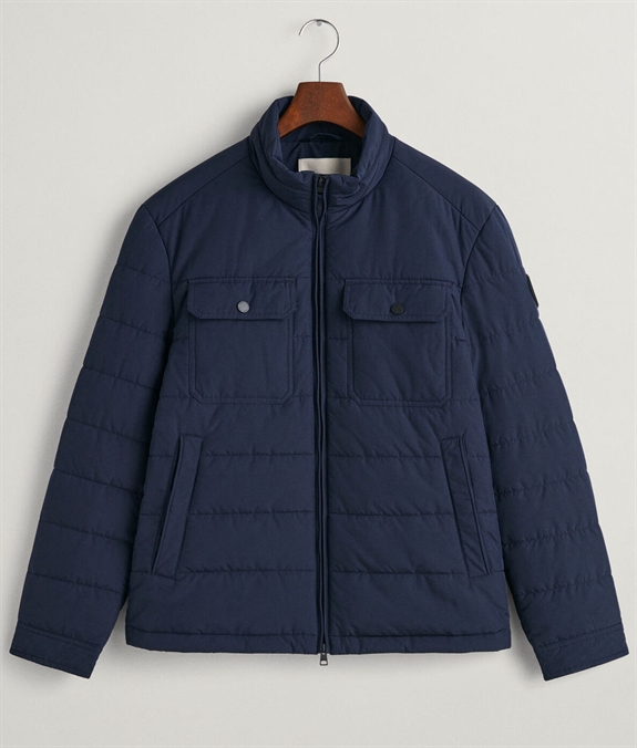 GANT Channel Quilted Jacket - Evening Blue